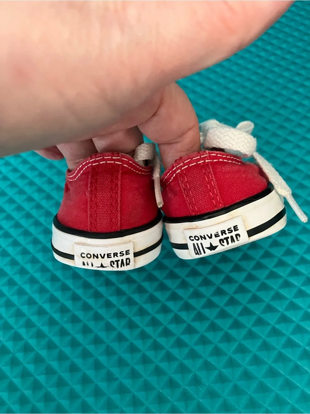 CONVERSE Chuck Taylor All Star Baby Low Top Red Canvas Shoes | 5